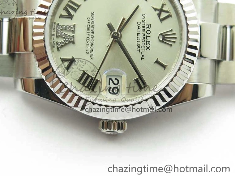 0104 Datejust 31mm 278271 SS BP Maker Best Edition Silver Roman Dial on Oyster Bracelet Trendy 2746